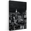 MuchoWow© Stampa su Tela Canvas Quadri per il Soggiorno Quadro Camera da | 40x60 cm - Letto Decorazioni Parete Skyline - Nero - Bianco - New York - America