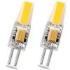 JUTHREE G4 LED Lampadina 6w - 60 Watt G4 Alogena Equivalente, AC/Dc 12v JC Bi-Pin Lampadine di Base Bi-Pin, No-Flicker 600lm Lampadario Lampadario (2 Confezione)(Warm White,39 * 10mm)