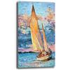 Printerland Quadro Moderno Soggiorno BARCA A VELA MARE Quadri moderni da Parete Salone XXL grande Stampa su tela Canvas Decorazione Murale muro Arredo Camera da letto Cucina (40x70 cm, 1)