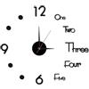 Cyrank Orologio da parete con luce notturna, orologio da parete Funzione luce notturna Orologio silenzioso luminoso decorativo senza cornice Orologio da parete senza cornice 3D per soggiorno(40cm-Nero)