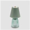 EDG Enzo De Gasperi Enzo De Gasperi Lampada da Tavolo Plisse con LED H 22 Cm D 11,5 Cm IP 20 Acqua Scatola Regalo