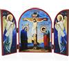 NKlaus Crocifissione di Cristo Trittico icona in legno 25x16cm cristiano 11321