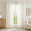 Ystyle Tende per Interni con Anelli 2 Pezzi, 140x225 CM, Beige | Tende Camera da Letto Soggiorno, Tende Moderne per Salotto Casa Finestra, Tenda Trasparenti Voile Semi Eleganti