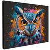 MuchoWow© Quadri Grandi Dimensioni Quadretti Da Parete Quadro Moderno | 80x60 cm - Camera Da Letto Stampa Foto Su Tela Soggiorno Cornice Decorazioni Gufo - Uccello - Arte - Vivace - Murales