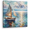Artenor Quadro Paesaggi Sinfonia Marina in olio, 60 x 60 cm - Made in Italy, Quadri Moderni Soggiorno, Camera da Letto, Cucina, Poster da Parete, Decorazioni Casa