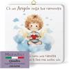 F.LLI BONELLA FRATELLI BONELLA - Quadro Angioletto con Cuore per Bambini - Quadro in Legno 19x19 cm con Scatola Regalo - 100% Made in Italy