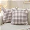 Ystyle Federe Cuscini Divano 45x45 2 Pezzi, Copricuscini Divano a Rombi Color Block, Copricuscino Cerniera Invisibile, Moderna Copricuscini Decorativo, per Soggiorno Camera Letto, Rosso Mattone