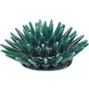 sicilia bedda - RICCIO DI MARE IN CERAMICA SICILIANA - Prodotto da Parete o Soprammobile - Prodotto Artigianale (12x4 Verde)