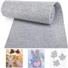 Pavlleen Rotolo di Feltro 30cm x 300cm Spessore 3mm (Grigio Chiaro) | per Borse in Feltro, Runner da Tavola, Patchwork e Cucito Fai da Te