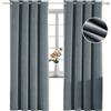 YSTELLAA Tenda 100% Oscurante Da Interno 2 Pezzi, 140×225cm, Tenda Velluto Fonoassorbenti, Tende Termiche Isolanti Per Interni, Con Anelli, Moderne, Per Camera Da Letto, Grigio