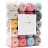 Rico Design SET 20ER BABY PASTELL: Filati per Maglieria Amigurumi, Multicolore, 100% Cotone, 25g x 20, 57.5m