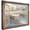 MuchoWow© Stampa Foto Quadro Moderno Quadri Moderni Soggiorno Con Cornice | 70x50 cm - Stampe Da Parete Camera Da Letto Matrimoniale Decorazione Canvas Vista - Spiaggia - Dune - Mare - Natura