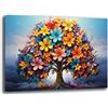 Printerland Quadro Moderno Camera da letto fiori ALBERO della VITA Astratto Quadri moderni soggiorno da Parete XXL grande Stampa su tela Canvas Decorazione Murale muro Arredo Salone (13, 30x40 cm)