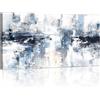 FajerminArt Grandi Astratto Blu Bianco Quadri Moderno Stampa su Tela Con Cornice Nordico Minimalista Quadro Su Tela Astratto Grigio Stampe Da Parete Quadretti Da Parete Decor Camera da letto Ufficio 100x50cm