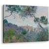 Artenor Quadro Monet Claude Bordighera, Italia, 30 x 23 cm - Made in Italy, Quadri Moderni Soggiorno, Camera da Letto, Cucina, Poster da Parete, Decorazioni Casa