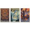 Generic Mordor Signore degli Anelli Hobbit Film Vintage Art Viaggi su Tela - Set di 3 poster in Lotto Stampa Fotografica Quadro Tela Poster Decorazione Moderna per la Casa 50 x 75 cm