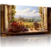 MHARTK66 Quadri Moderni Soggiorno Grandi, 50x100 cm Stampe da Parete Paesaggio Vitivinicolo, Rurale Quadro Camera da Letto Su Tela Decorazioni Parete Sala Da Pranzo Cucina Bagno