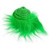 Lusofie Pelliccia Strisce Pretagliate in Tessuto Sintetica 2 x 60 Pollici Pelliccia Verde Stoffa Peluche Artigianale per Barba per Gnomi Capelli di Babbo Natale Nano Costume Artigianale Fai Da Te