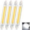 Homesally Lampadina LED R7S 118mm 20W Dimmerabile, Lampadina Lineare a Filamento COB, Tipo Chip, Luce a Doppia estremità, Sostituzione Alogena 200W, 360 Gradi per Proiettore,Cool White,118mm 20W 4Pcs