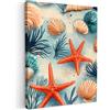 MuchoWow© Stampe Su Tela Quadro Soggiorno Quadri Camera Da Letto Moderni | 30x40 cm - Accessori Salotto Poster Da Parete Con Cornice Decorazione Muro Stelle Marine - Conchiglie - Illustrazione
