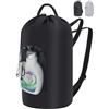 IHOMAGIC 95L Cesta Portabiancheria con Manico e Tracolla, Grande Sacca da Bucato Pieghevole, Portatile Cestino Biancheria Sporca, Versatile Porta Biancheria Salvaspazio per Bagno, Dormitorio, Nero