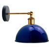 LEDSone Applique vintage in metallo verniciato, paralume colorato, lampada da soffitto per ristorante, bar, camera da letto (bianco) (Blu scuro)