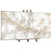YS-Art Quadro Dipinto a Mano - Bianco Oro Lusso Astratto, Acrilico Moderno