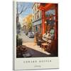 jocrynsi Edward Hopper - Poster su tela, stile vintage, beige, stampa artistica da parete, decorazione per la casa, camera da letto e soggiorno, 30 x 45 cm, con cornice
