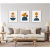 JNAOZI Tela Immagine Astratta Linea Geometria Poster, Disegno Geometrico Arte Murale, Set di Immagini Moderne per Soggiorno Camera da Letto (Senza Cornice) (Stile 1, 20x30cm*3)