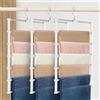 Syvory 6 in 1 Grucce Pantaloni,3 Pezzi Grucce Pantaloni Salvaspazio,Acciaio Inossidabile Grucce Pantaloni,Antiscivolo Appendiabiti per Pantaloni Magici per Pantaloni, Jeans, Sciarpe, Gonne