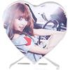 AptoFun Cornice cuore in vetro personalizzata con foto, regalo romantico per coppia, stampa su cristallo K9 con immagine e testo (11×10 cm)