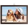 PHOTOCITY Cornice con foto personalizzata cornice in legno con foto inclusa e gancio incluso (Noce, 20x30)