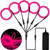 Joycabin Filo EL 5 x 1 m, luce al neon, portatile, luce al neon, per feste, carnevale, Halloween, decorazione fai da te (rosa)
