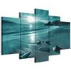 murando - Quadri Moderni Camera da Letto Matrimoniale, Paesaggio 200x100cm | Chiodi Inclusi, 5 Pezzi, Quadro Moderno, Componibili, Decorazione da Parete, Resistenti Allo Sbiadimento, Produzione Europea