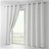 BEAUTEX Tenda oscurante con occhielli, oscurante, dimensioni e colore a scelta (larghezza 300 cm, altezza 245 cm, bianco)