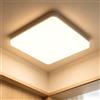 Kambo Plafoniera LED Quadrata 48W Luce Bianco Caldo 3000K 4320LM | Lampada da Soffitto Bianca 30cm, Moderna IP44 per Bagno, Cucina, Soggiorno, Corridoio