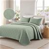 CYCMACO Copriletto Trapuntato Sottile, 180x260cm, Copriletto Leggero Primavera-Estate, Fresca Coperta Matrimoniale, Doppio Latocopertura Letto Coperta Per Letto E Divano, Verde Chiaro