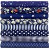 aufodara 8 Pezzi 50 x 50 cm Tessuti Tessuto Cotone Stoffa Patchwork Cucito Creativo Stoffe a Metro Materiali per Hobby Creativi DIY Fatto a Mano (Blu Navy)