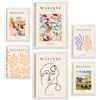 Nacnic Set di 6 Poster di Henri Matisse. Scena. Stampe di fauvismo e arte astratta per l'interior design e la decorazione. A3 & A4, cornici bianche.