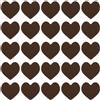 QUARKZMAN Cuore in Feltro Pom Pom Cuori per Decorazioni Creazione San Valentino 3cm x 3cm per Decorazioni Domestiche Feste Artigianato Arte, Marrone, Confezione da 100