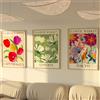 Zoey Austin ZoeyAustin - Set di 3 poster stampati su entrambi i lati, poster eleganti, 3 immagini da parete, 48 x 68 cm (mercato dei fiori, 48 x 68 cm)