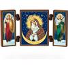 NKlaus - Nostra Signora della Misericordia - trittico di icone cristiane - Ostrobramskaja - legno d'altare itinerante 36167