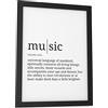 Papierschmiede® Definizione Music, A5 (15x21 cm) Poster per salotto, camera da letto, cucina, soggiorno, Stampe da parete regalo Decorazione da parete frase inglese, senza cornice