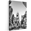 MuchoWow© Stampe su Tela Foto Quadri Moderni Camera da Letto Canvas Quadro | 60x90 cm - Salotto Decorazione Parete Times Square - New York - Bianco e nero - Città