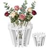 Yibang Vasi in legno per fiori Lego, set di vasi in legno per rose Lego, vaso da | Set per bouquet di fiori, puzzle in legno, vaso di fiori, supporto per fiori, rose, fiori di ciliegio, sole, tulipani