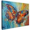 MuchoWow© Quadri Camera Da Letto Stampe Da Parete Quadro Su Tela Moderni | 70x50 cm - Decorazioni Murali Soggiorno Foto Quadretti Ingresso Casa Cucina AstrattiFarfalla - Colori - Arte - Pittura