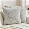Ystyle 2 Pezzi Federe Cuscini Divano 40x40 in Chenille e Velluto, Copricuscini Morbidi con Texture Tintura a Spruzzo e Cerniera a Cuore Oro, Fodere Moderne Eleganti per Letto Soggiorno, Nero