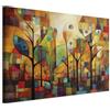 murando - Quadro Moderno per Camera da Letto, Klimt Foresta, 60x40 cm | Chiodi Inclusi, 1 Pezzo, Quadri Moderni, Pannelli Decorativi per Pareti, Produzione Europea, Foresta Astratta, Stile AI