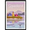 Nacnic foglio di Groenlandia. stile vintage. colori Poster città. Groenlandia Ad formato A3