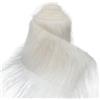 DoIove Tessuto in pelliccia sintetica per artigianato Bianco, Peluche Shaggy Craft 5 x 170 cm per barba da Babbo Natale/gnomo fai-da-te, fursuit, costume cosplay di Halloween di Natale fatto a mano